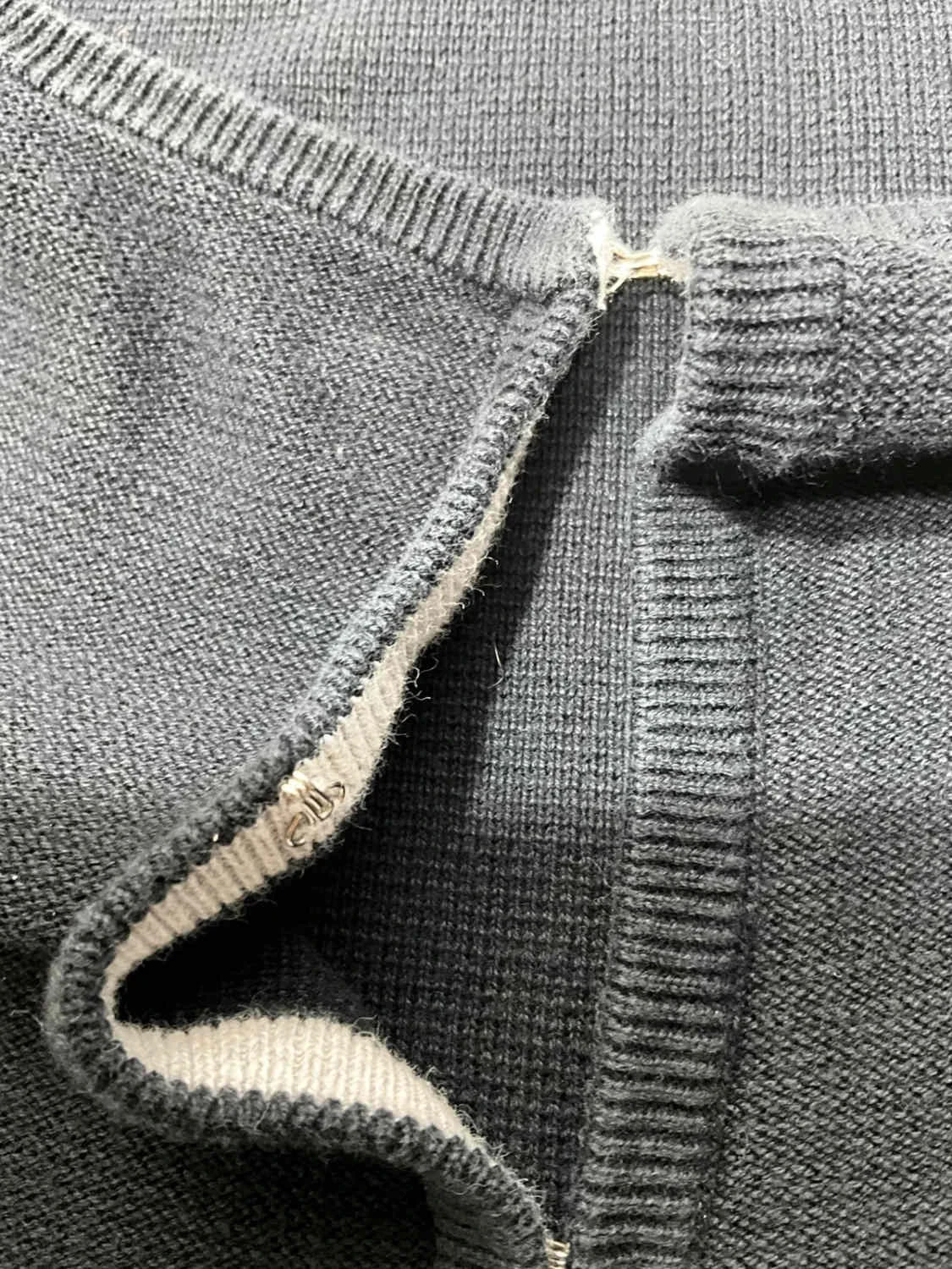 Gilet Tommy Hilfiger Crewneck Femme M 100% Coton Noir en maille fine – photo 6